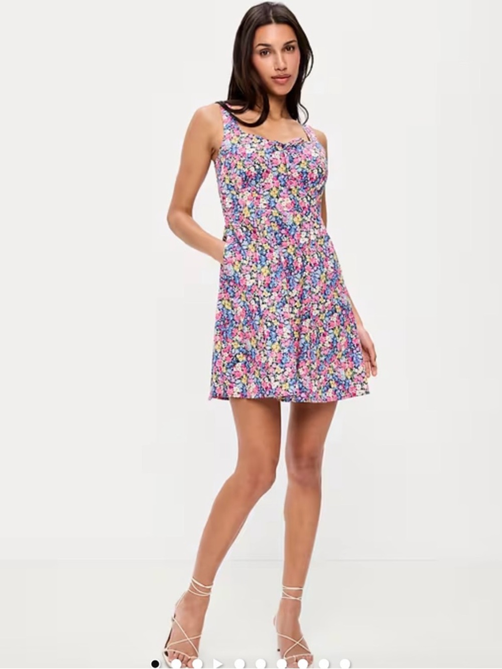 Old Navy Floral Fit-and-Flare Summer Dress in Multicolor